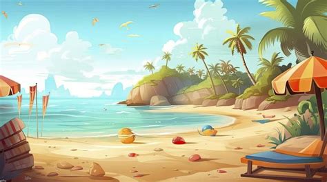 Cartoon Beach Background Stock Photos, Images and Backgrounds for Free ...