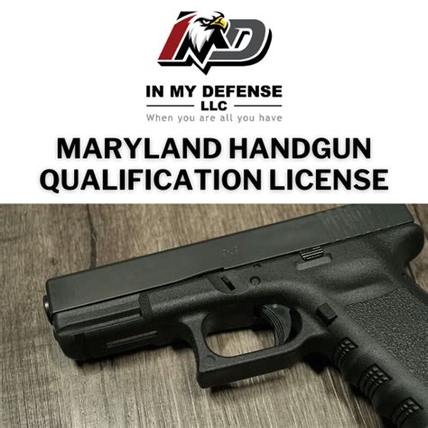 Md Handgun Qualification License Hql In My Defense Llc