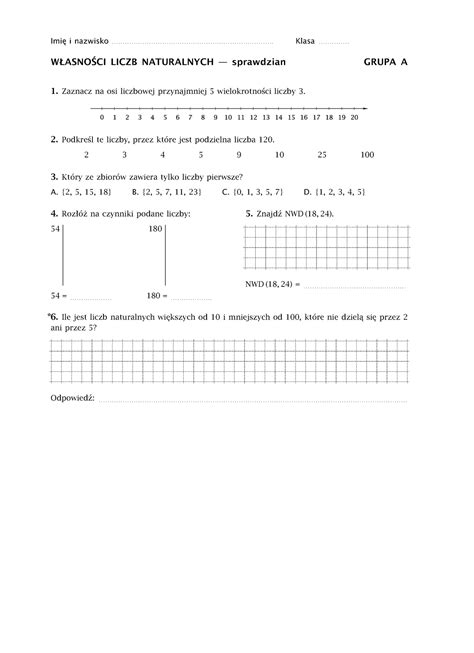 Wlasnosci Liczbn Naturalnych Pdf W Asno Ci Liczb Naturalnych