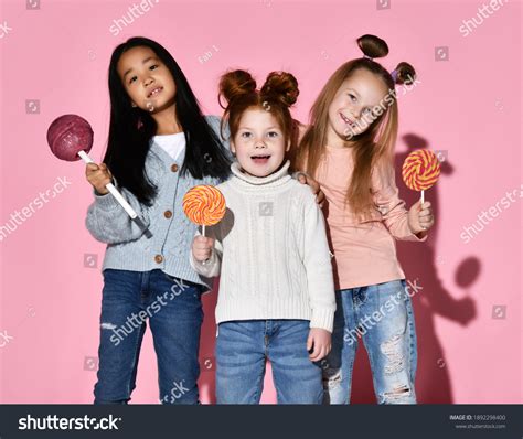 Happy Surprised Kids Screaming Laughing While Stock Photo 1892298400 ...