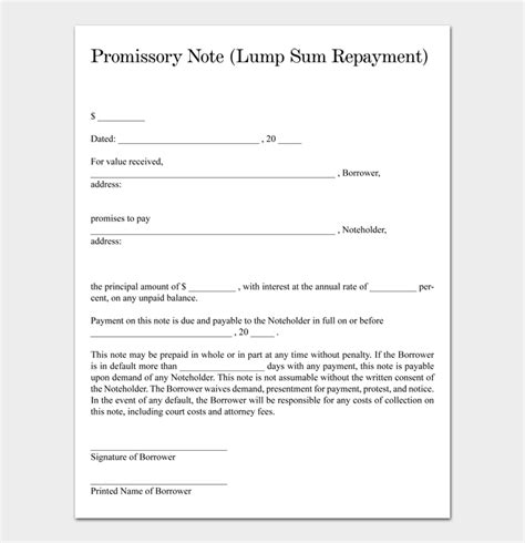 16 Free Promise To Pay Letter Promissory Note Templates And Samples