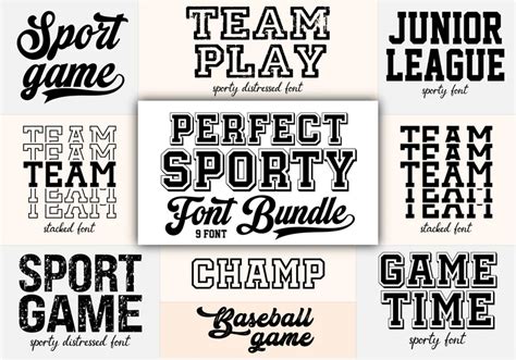 Sports Font Bundle Font For Cricut Sporty Fonts Jersey Number Fonts