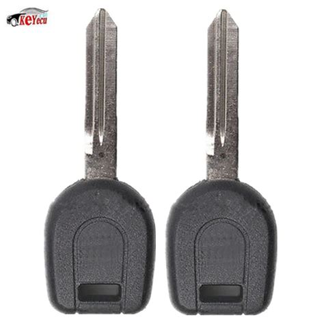 KEYECU 2 Pcs Lot Uncut Replacement Transponder Ignition Key ID46 Chip