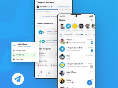 Free Telegram UI Kit Android App Freebiesbug