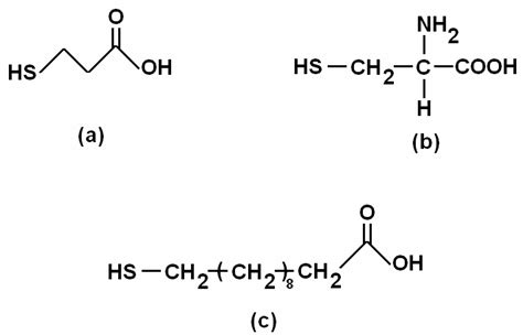 Structures Of Mercaptopropionic Acid A L Cysteine B And