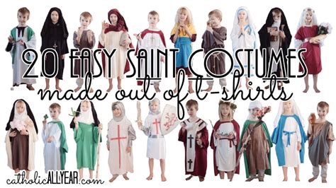 20 Easy Saint Costumes Made from T-Shirts :: Catholic All Year - YouTube