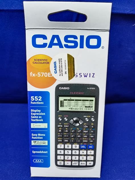 Casio Fx 570ex Classwiz Scientific Calculator Original Tariq Books