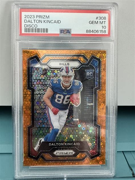 Panini Prizm Dalton Kincaid Orange Disco Rookie Card Psa