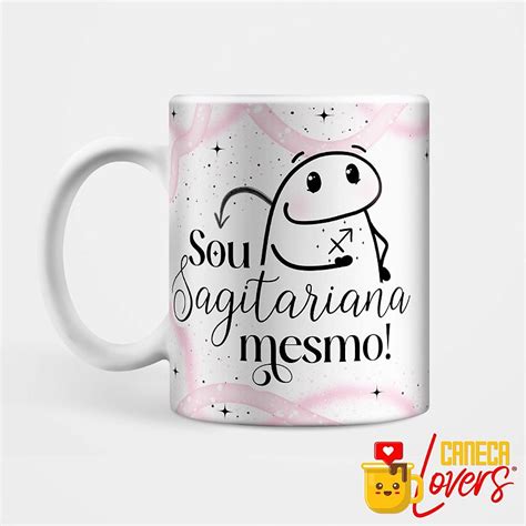 Caneca Flork Signos Sou Sagitariana Mesmo Caneca Lovers