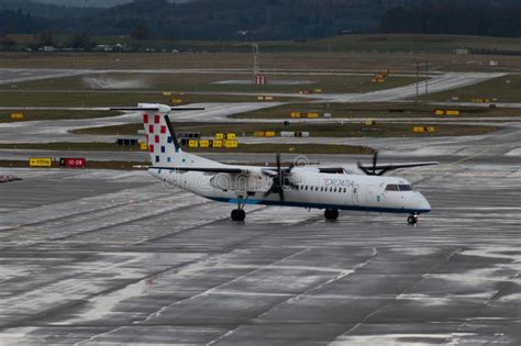 A Cqc Croatia Airlines De Havilland Dash Plane In Zurich In