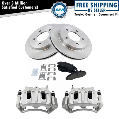 Front Ceramic Brake Pads Rotors Calipers Kit For Ford F 150 Pickup