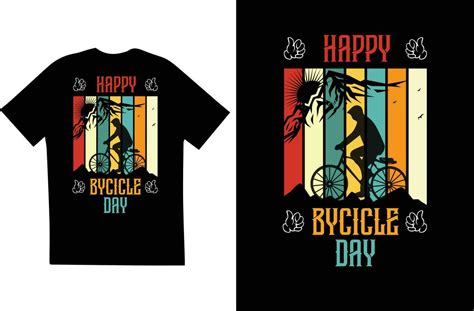 Bicycle Day T Shirt Design Vector File 23659327 Vector Art At Vecteezy