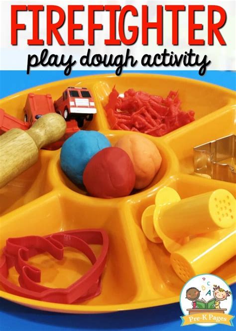 Firefighter Play Dough Activity For Preschool Pre K Pages Fire