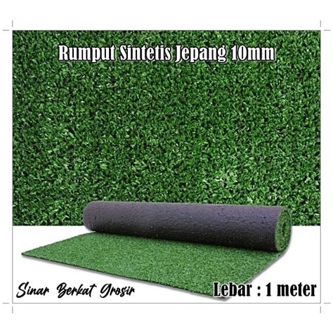 Jual Karpet Rumput Sintetis Jepang 10mm Artificial Japan Grass Lebar 1m