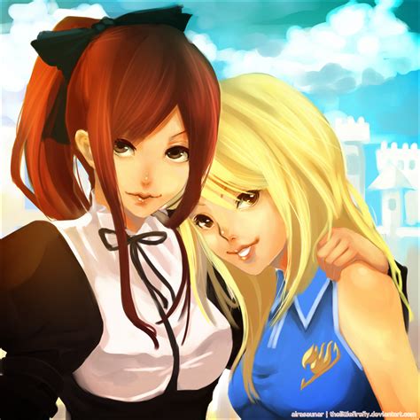 The Big Imageboard Tbib 2girls Blonde Hair Erza Scarlet Fairy Tail