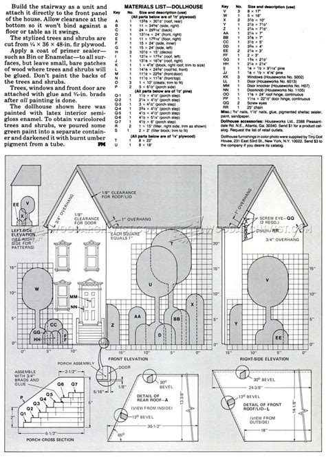 Wooden Doll House Plans • WoodArchivist