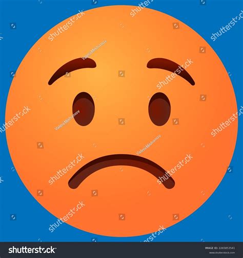 Emoji Frowning Face Vector Illustration Royalty Free Stock Vector