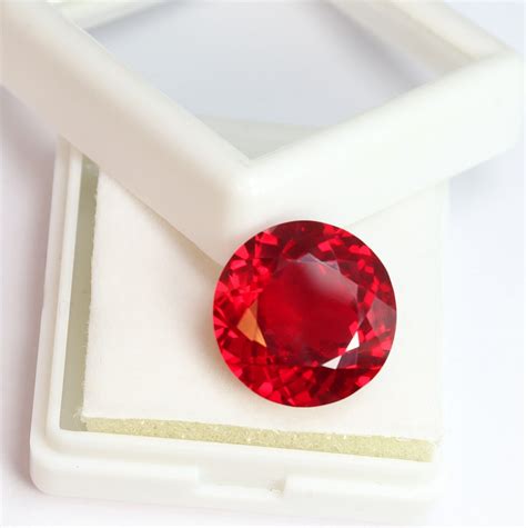 Certified Natural Burmese Red Ruby Ct Flawless Round Cut Loose