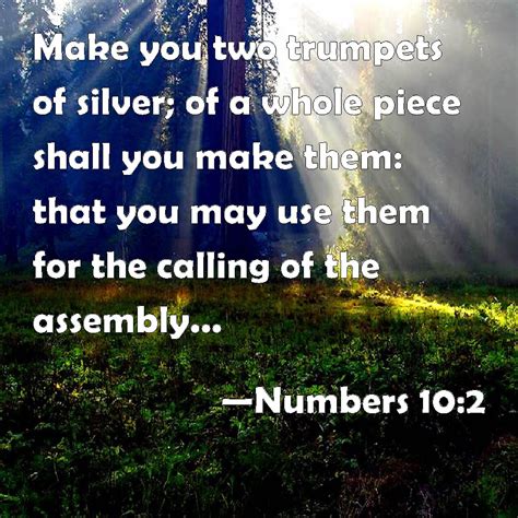 Numbers Make You Two Trumpets Of Silver Of A Whole Piece Shall