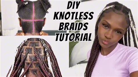 How To Do Knotless Box Braids On Yourself Step By Step Tutorial