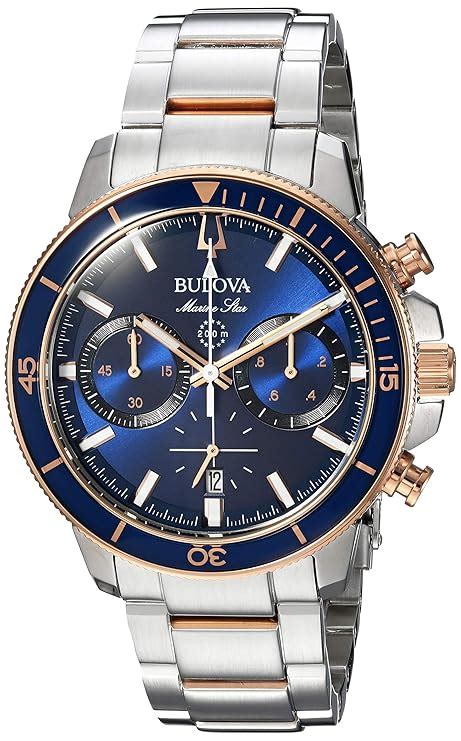 Bulova B Mens Marine Star Two Tone Chronograph Watch W Date