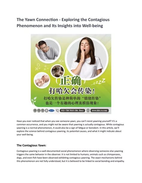 Ppt The Yawn Connection Exploring The Contagious Phenomenon And Its