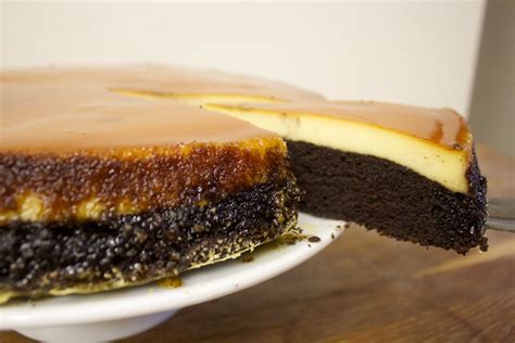 Chocoflan (chocolate cake flan)