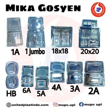 Jual Mika Gosyen Berbagai Ukuran Mika Plastik Mika Box Mika