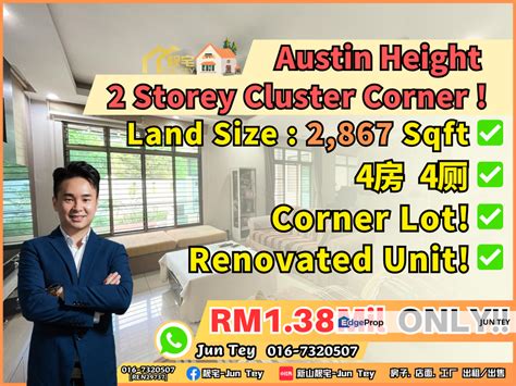 Austin Height Cluster Corner Lot For Sale Near Setia Indah Mount