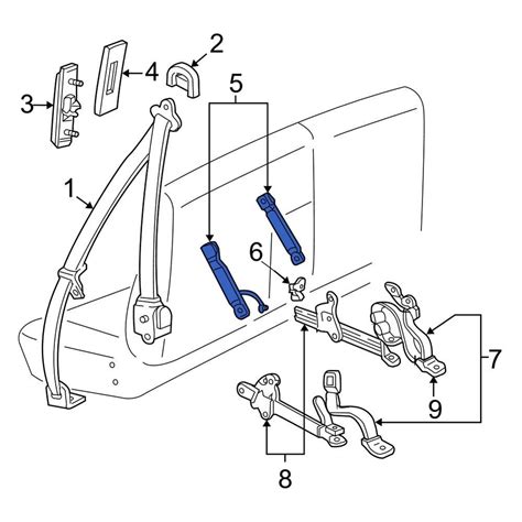 Ford OE 3L5Z1061203AAA Front Left Seat Belt Receptacle