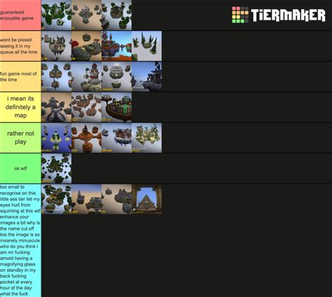 Hypixel Bedwars 4v4v4v4 Maps Tier List Community Rankings TierMaker