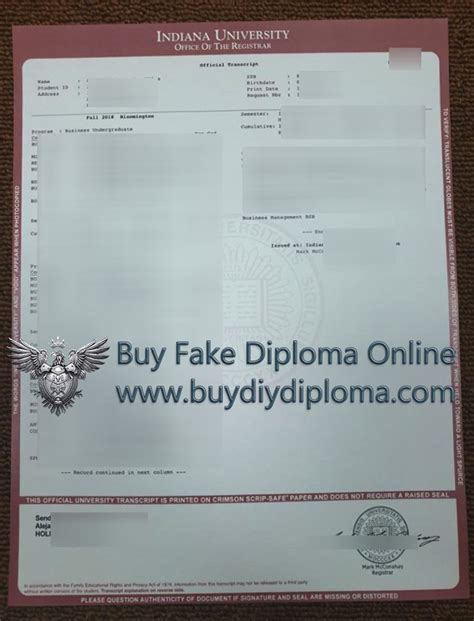 Indiana University Bloomington transcript – Fake Diploma|Buy Fake Diploma|Buy Degree/Certificate ...