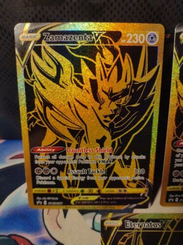 Mavin Pokemon Zacian V And Zamazenta V Gold Ultra Premium Promo Cards Eternatus Vmax