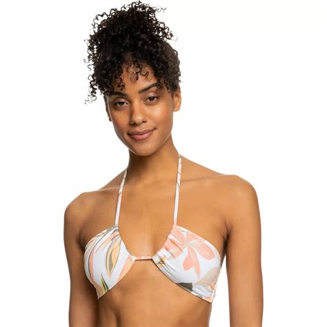 Roxy Printed Beach Classics Triangle Bikini Top Swimwear Clothing