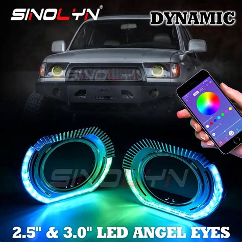 Sinolyn Pulgadas Cubiertas De Ojos De Ngel Led Rgb Lente De