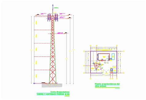 Torre De Telecomunicaciones En Autocad Cad Kb Bibliocad