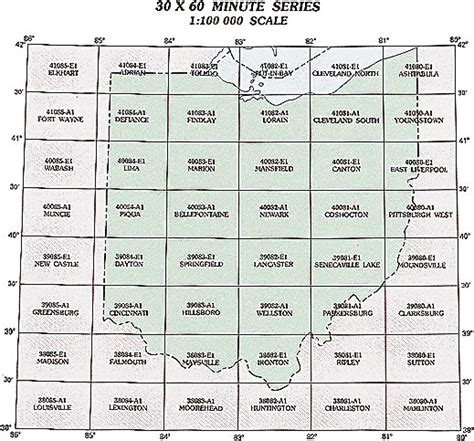 Ohio Topographic Index Maps OH State USGS Topo Quads 24k 100k 250k