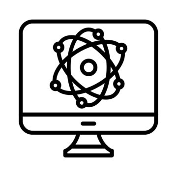 Science Line Icon Vector Science Drawing Science Sketch Atom Png And