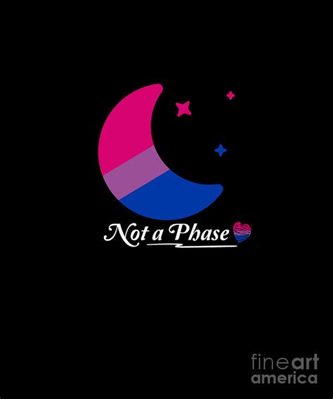 Bisexual Pride Not A Phase Moon Designs Drawing By Van Tran