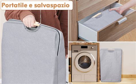 Zivacate Cesto Portabiancheria Grigio Xl L Cesta Portabiancheria