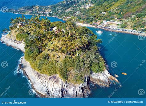 Aerial View of Ilhabela Beach, SÃ£o Paulo, Brazil Stock Photo - Image ...