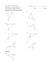 4 The Exterior Angle Theorem 1 Png Kuta Software Infinite Geometry