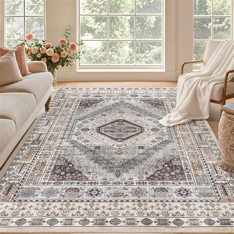 Amazon.com: 10x12 Rugs for Living Room: Washable Boho Large Neutral