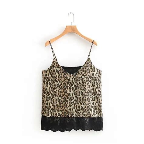 Women Sexy Sleeveless Leopard Print Camis Tank Tops Ladies Spaghetti