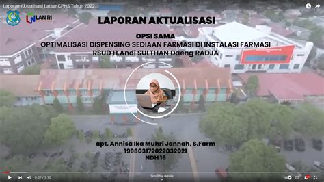 Laporan Aktualisasi Latsar CPNS Tahun 2022 Terbaru