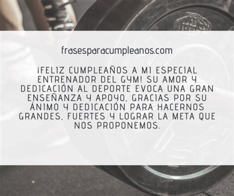 Feliz Cumplea Os Entrenador De Gym Frasescumple