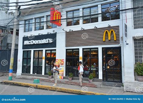 Mcdonalds Restaurant Facade At Intramuros Walled City In Manila