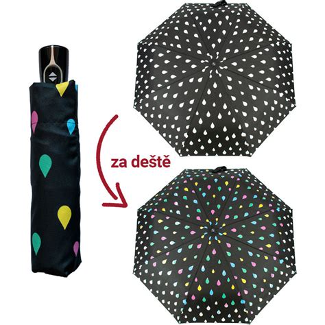 Doppler Magic Fiber Rain Drop dámský skládací deštník měnící barvu