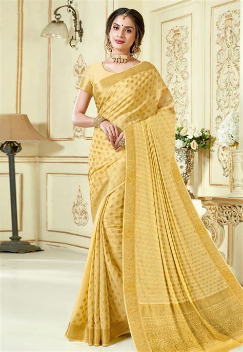 Beige Crepe Festival Wear Saree 164241 Elegant Saree Pure Chiffon