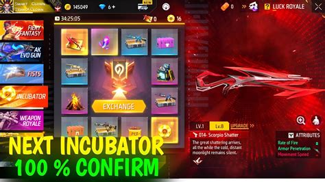 Next Incubator Free Fire Next Return Incubator Confirm Date Free Fire